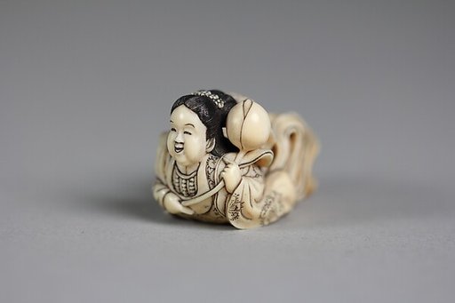 Netsuke of Flying Buddhistic Angel