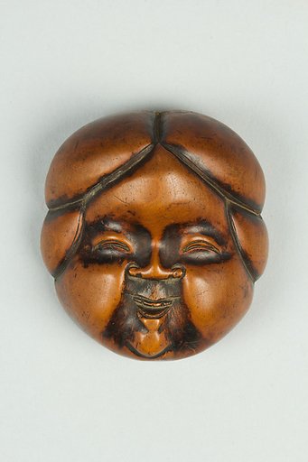 Netsuke of Noh Mask; Face of Usume