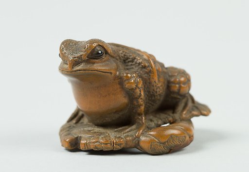 Netsuke of Toad on a Sandal