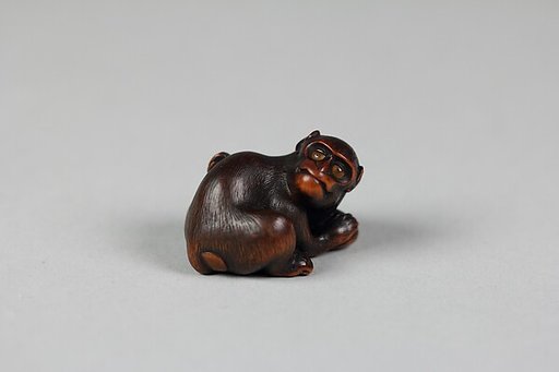 Netsuke of Monkey Scratching His Back