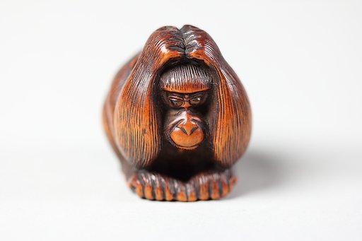 Netsuke of Monkey Scratching His Head