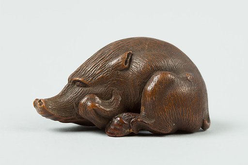 Netsuke of a Boar