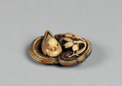 Netsuke of Bird on her Nest