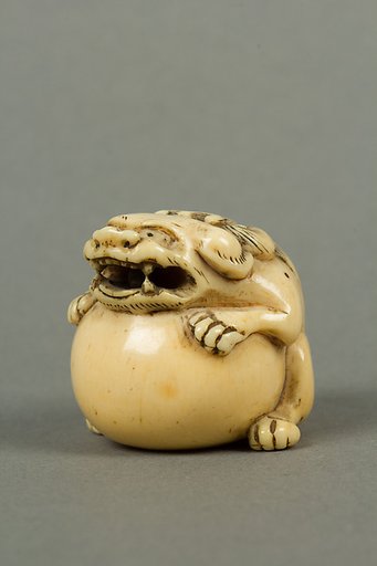 Netsuke of Qilin and Ball