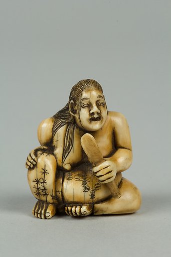 Netsuke of Seated Woman