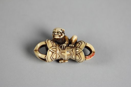 Netsuke of Demon with Gold Eyes