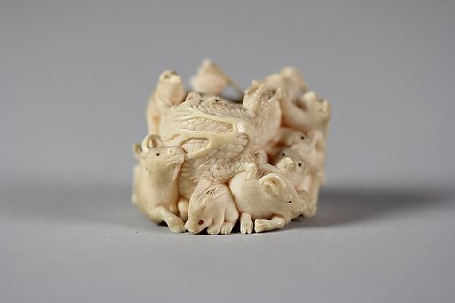 Netsuke of Group of Animals