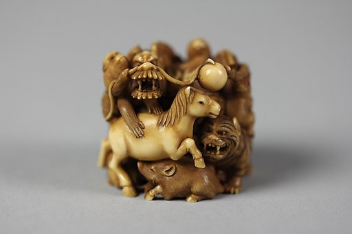 Netsuke of Group of Animals