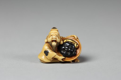 Netsuke of Daikoku with Hotei