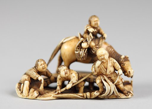 Netsuke of Group of Figures