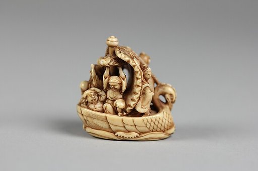 Netsuke of Pleasure Boat (Takarabune)