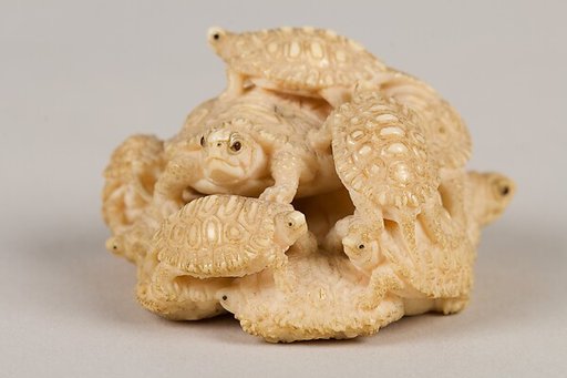 Netsuke of Group of Turtles