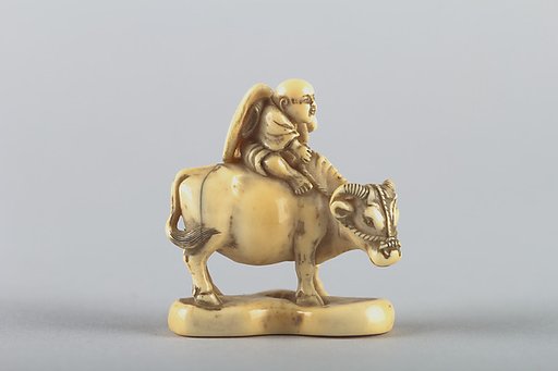 Netsuke of Boy on a Cow