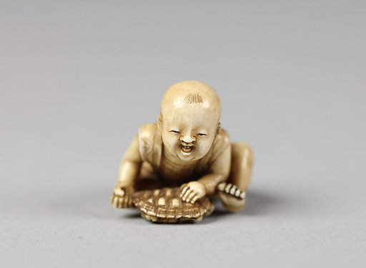 Netsuke of Child with a Turtle
