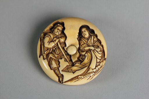 Netsuke with Two Carved Figures