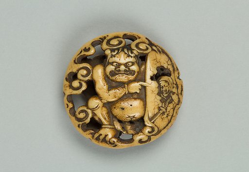 Netsuke with Carved Demon
