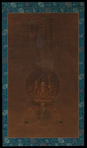Thousand-armed Guanyin seated on lotus