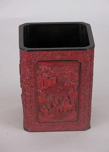 Brush holder with scholars