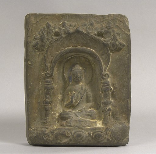Votive tablet with Buddha