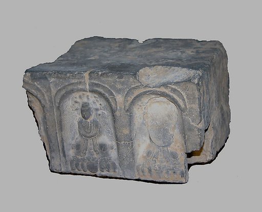 Tile with Buddhist images