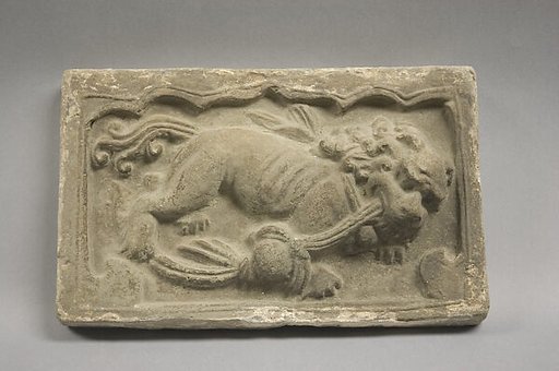Tile with lion