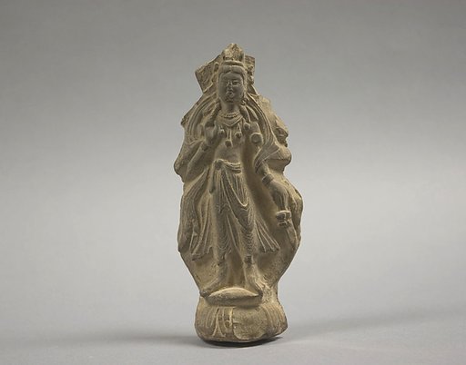 Votive tablet with bodhisattva