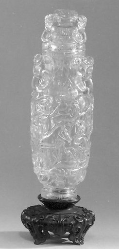 Covered vase with stand