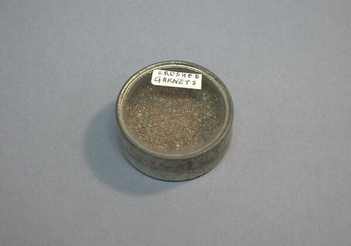 Container of Crushed Garnets