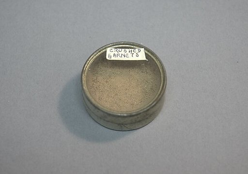 Container of Crushed Garnets