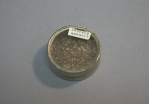 Container of Crushed Garnets