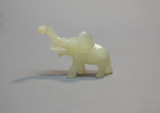 Piece of  "False Jade" Carved in Shape of an Elephant