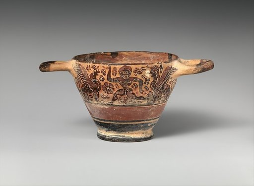 Terracotta skyphos