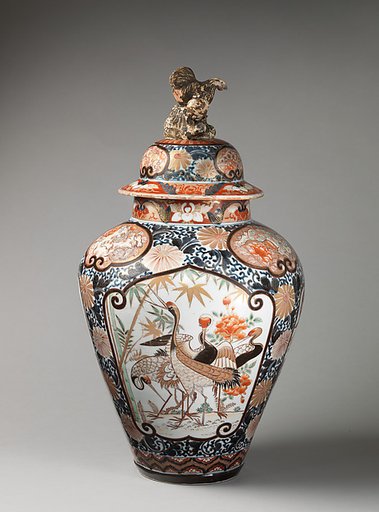 Baluster-shaped vase (part of an assembled garniture)