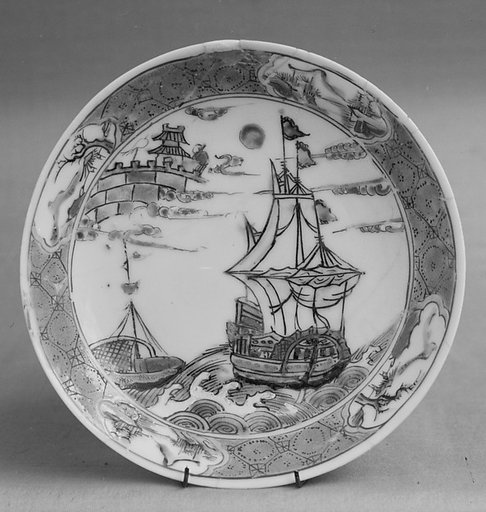 Saucer with boats