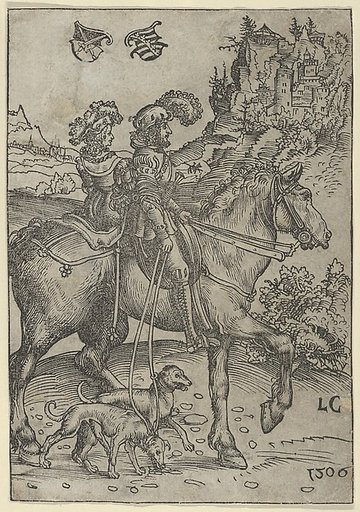 Gentleman and Lady Riding to the Hunt