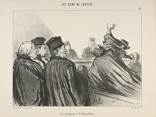 "Une péroraison à la Démosthène," plate 33 from Les Gens de Justice