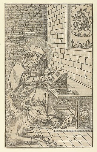Luke, from "The Four Evangelists and Three Apostles Sitting in Rooms"