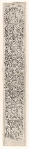 A Nereid and Two Children Playing Musical Instruments, from Twelve Ornamental Panels