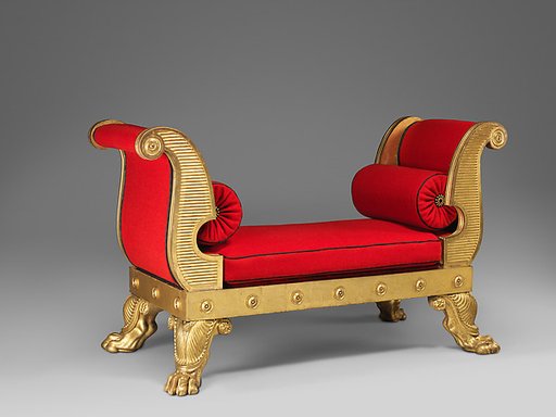 Gilded-wood bench