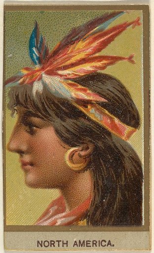 North America, from the Races of Mankind series (T181) issued by Abdul Cigarettes