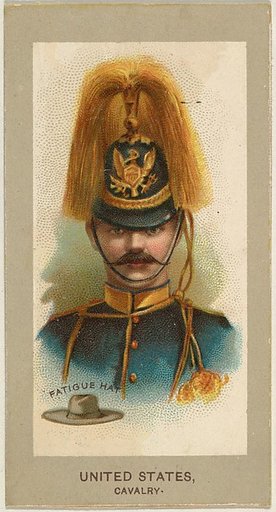 Fatigue Hat, Cavalry, United States, from the Military Uniforms series (T182) issued by Abdul Cigarettes