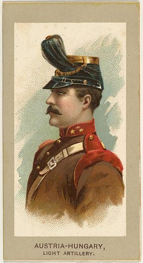 Light Artillery, Austria-Hungary, from the Military Uniforms series (T182) issued by Abdul Cigarettes