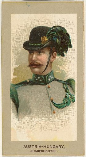 Sharpshooter, Austria-Hungary, from the Military Uniforms series (T182) issued by Abdul Cigarettes