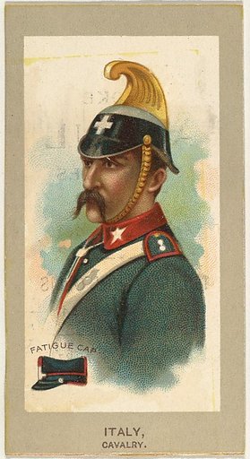 Fatigue Cap, Cavalry, Italy, from the Military Uniforms series (T182) issued by Abdul Cigarettes
