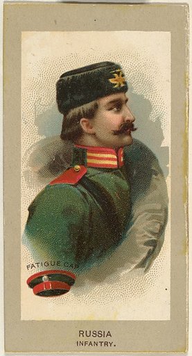 Fatigue Cap, Infantry, Russia, from the Military Uniforms series (T182) issued by Abdul Cigarettes