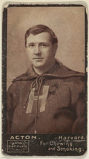 Acton, Harvard University, from the College Football Stars series (N302) for Mayo's Cut Plug Tobacco
