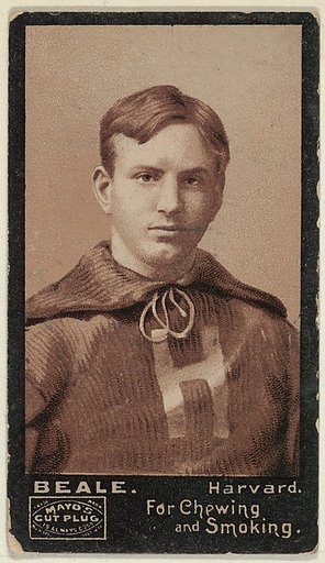 Beale, Harvard University, from the College Football Stars series (N302) for Mayo's Cut Plug Tobacco