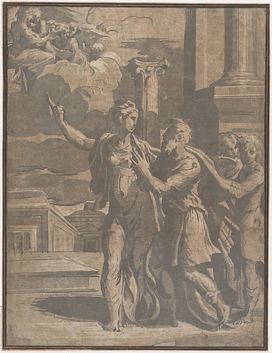 The Tiburtine Sibyl showing Emperor Augustus the Virgin and Christ Child