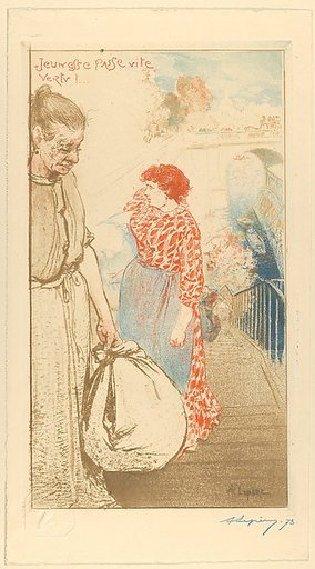 Laundresses (Blanchisseuses) (How Quickly Youth Fades! / Jeunesse passe vite vertu!), from "L'Estampe Originale"