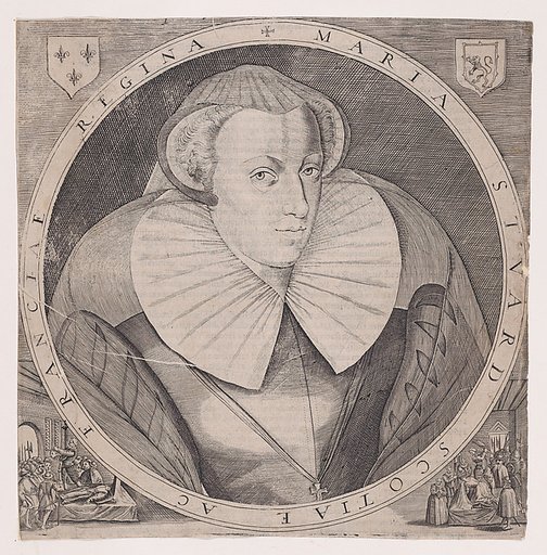 Mary, Queen of Scots (from "Historia Belgica nostri potissimum temporis, Belgii sub quatuor Burgundis et totidem Austriacis Principibus conjunctionem et gubernationem breviter," page 410)